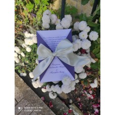 Προσκλητήριο Γάμου Χειροποίητο με σατέν κορδέλα 50mm Προσκλητήριο Γάμου Χειροποίητο με σατέν κορδέλα 50mm