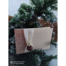 Προσκλητήριο Γάμου χειροποίητο Χριστουγεννιάτικο με μπαλίτσα