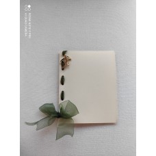 Προσκλητήριο Γάμου χειροποίητο με ελιά χρυσή Προσκλητήριο Γάμου χειροποίητο με ελιά χρυσή